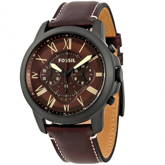 Fossil Men\'s FS5088 Brown Leather Quartz Watch