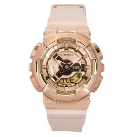 Casio G-Shock Analog Digital Resin Strap Rose Gold Tone Quartz GM-S110PG-4A 200 Women's Watch