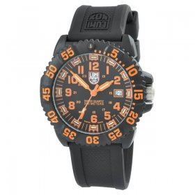 Luminox Men's Navy Seal Colormark 44mm Black Rubber Band Polycarbonate Case Quartz Analog Watch 3059