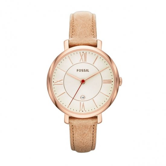 Fossil Women\'s Jacqueline Three-Hand Tan Leather Band Watch (Style: ES3487)