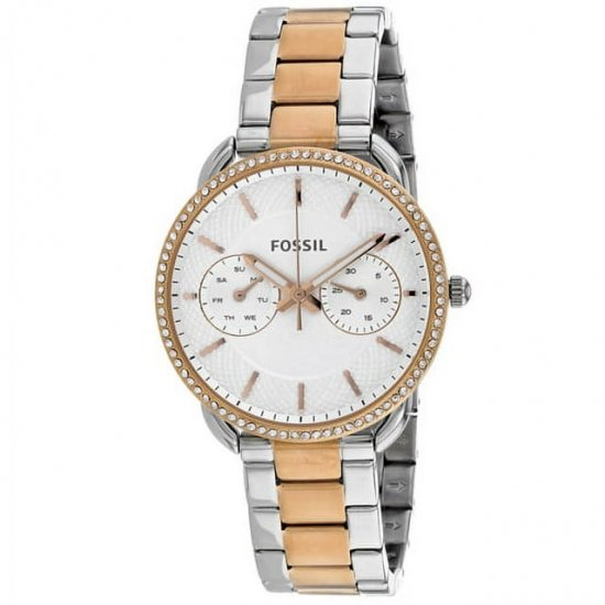 Women\'s Fossil Tailor Two Tone Crystallized Watch ES4396