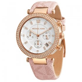 Michael Kors Parker Chronograph Quartz Crystal White Dial Ladies Watch MK6935