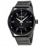 Citizen Men's Eco-Drive Black IP Stainless Steel Watch BM6985-55E