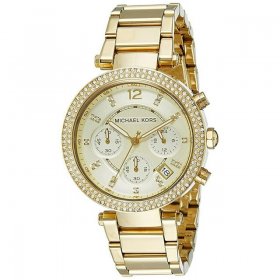 Michael Kors Women's Parker Chronograph Gold-Tone Stainless Steel Watch MK5354