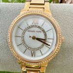 Michael Kors MK3961 Women's Rose Gold Tone Stainless MOP Dial Crystal Watch