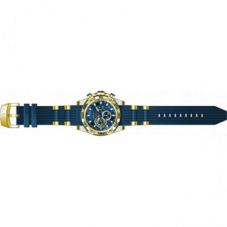 Invicta Men's Speedway Chronograph 100m Blue/Gold Silicone S. Steel Watch 25508