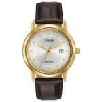 Citizen Men's AW1232-04A Straps Analog Display Japanese Quartz Brown Watch