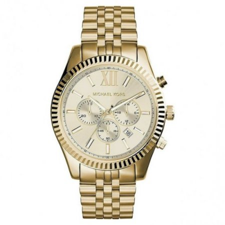 Michael Kors Men's Lexington Gold-Tone Chronograph Metal Watch, MK8281