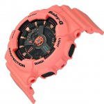 Women's Baby-G BA111-4A2 Coral Rubber Japanese Quartz Sport Watch