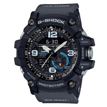 GG1000-1A8 Mudmaster Men's Watch Black 55.3mm Resin