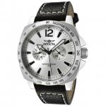 Men's II Silver Dial Black Leather