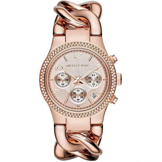 Michael Kors Women\'s Runway MK3247 Rose-Gold Stainless-Steel Japanese Quartz Fashion Watch