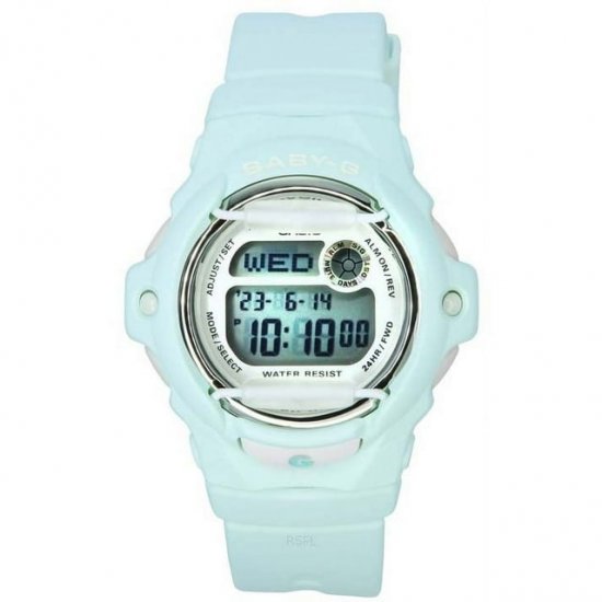 Casio Baby-G Digital Pastel Green Resin Strap Quartz BG-169U-3 200M Women\'s Watch