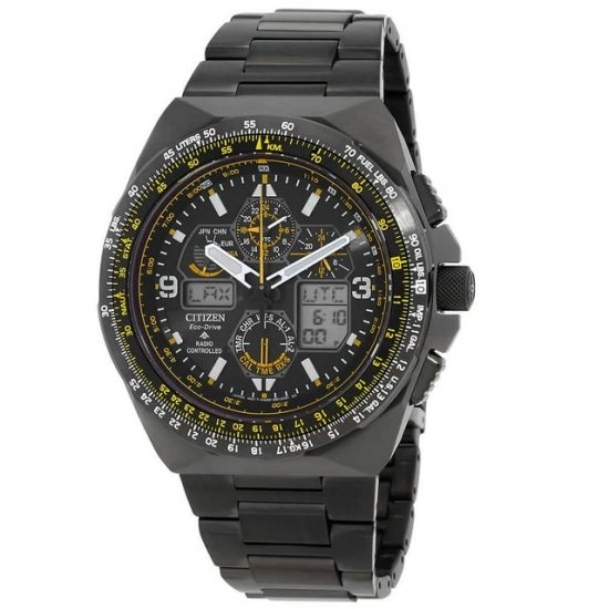 Citizen Promaster Skyhawk A-T Chronograph GMT Black Dial Men\'s Watch JY8127-59E