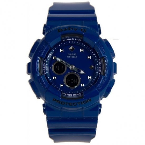 Baby-G Women\'s Blue Dial Analog Digital Blue Watch BA125-2A