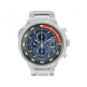 New Citizen Endeavor 46mm Steel Chronograph Blue Dial Men Watch CA0440-51L