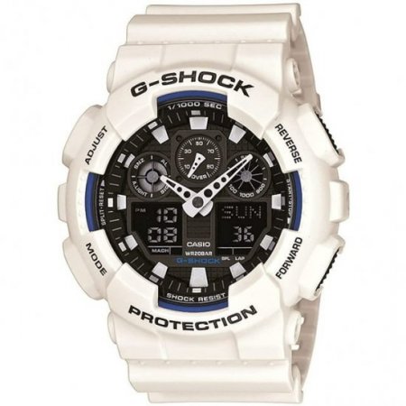 Men's G-Shock GA100B-7A White Resin Japanese Quartz Sport Watch