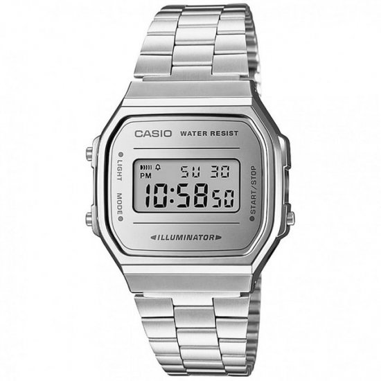 A168WEM-7VT Vintage Silver Digital Watch