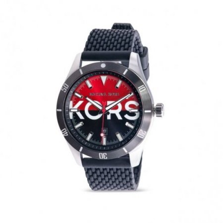 Michael Kors Layton Black Silicone Mens Watch MK8892