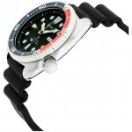 Seiko Men's Prospex Turtle Automatic - Blue / Red Bezel - Rubber Strap - Day/Date