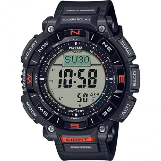 Casio PRG340-1 Men\'s Pro Trek Compass Grey Digital Dial Watch