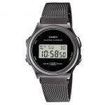 Casio Vintage Digital Stainless Steel Mesh Black Dial Quartz A171WEMB-1A A171WEMB-1 Women's Watch