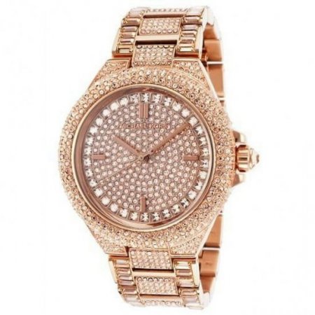 Michael Kors Women's Camile Crystal Rose-Tone Stainless Steel Rose-Tone Dial MK5862