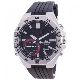 Casio Edifice World Time Mobile Link ECB-10P-1A ECB10P-1 100M Men's Watch