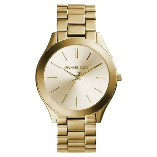 Michael Kors Women\'s Slim Runway Gold-Tone Watch 42mm MK3179