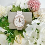 Michael Kors MK6838 Ritz Three-Hand Pink Ceramic Watch