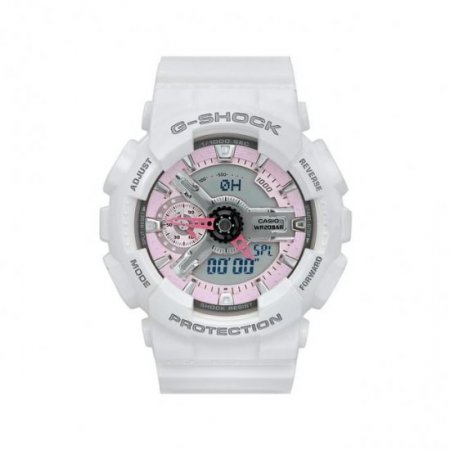 Pre-owned Casio G Shock Pink Analog-Digital Lady Watch GMAS110MP-7A (Good)