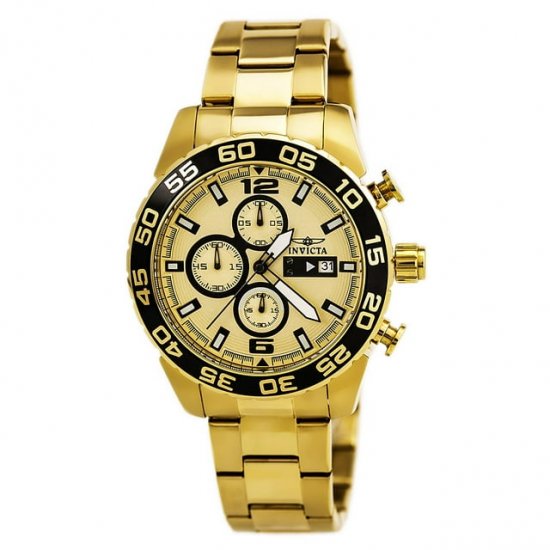 Invicta Specialty Chronograph Gold Dial Men\'s Watch 1016