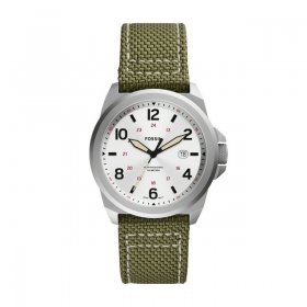 Fossil Men's Bronson Three-Hand Date Olive Nylon Watch