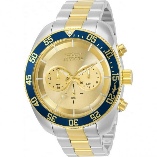 Invicta Pro Diver Chronograph Quartz Gold Dial Men\'s Watch 30057