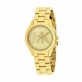 Michael Kors Women's Mini Slim Runway Gold-Tone Watch, MK3477