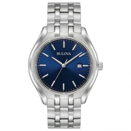 Men\'s Stainless Blue Dial Bracelet Watch