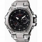 MTGS1000D-1A Men's G-Shock Black Dial Steel Bracelet World Time Dive Watch