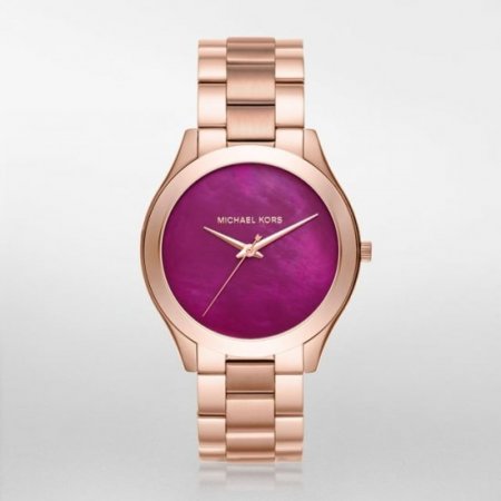 Michael Kors Women's MK3550 'Slim Runway' Rose-Tone Stainless Steel Watch