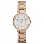 Fossil Women's Virginia Three-Hand Day-Date, Rose Gold-Tone Stainless Steel Watch, ES3284