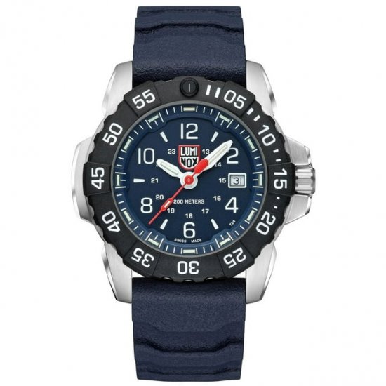 Men\'s Luminox Navy SEAL Military Dive Steel Blue Diver\'s Watch 3253.CB