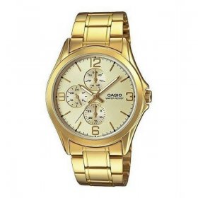 MTP-V301G-9A Men's Standard Gold Tone Multifunction Gold Dial Watch