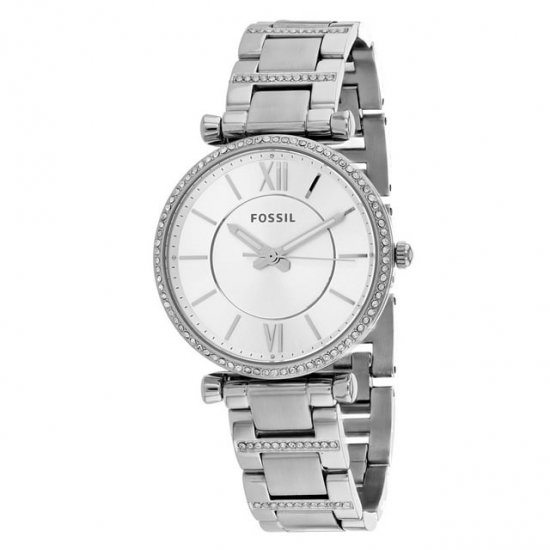 Fossil Women\'s Carlie Silver Dial Watch - ES4341