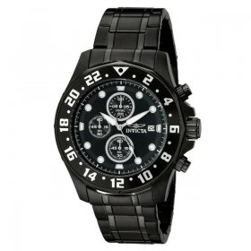 Invicta 15945 Men's Specialty Quartz Chronograph Black Dial Black IP Stainless Steel Watch