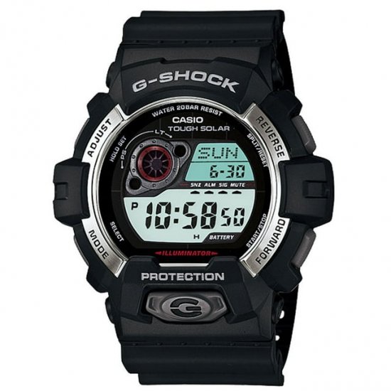 Casio GR8900-1 Men\'s G-Shock Tough Solar Power Black Resin Digital Watch