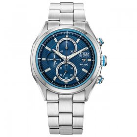 Citizen Chronograph Blue Dial Stainless Steel Men's Watch CA0430-54M