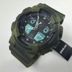 Men's G-Shock GA100MM-3A Green Rubber Quartz Watch