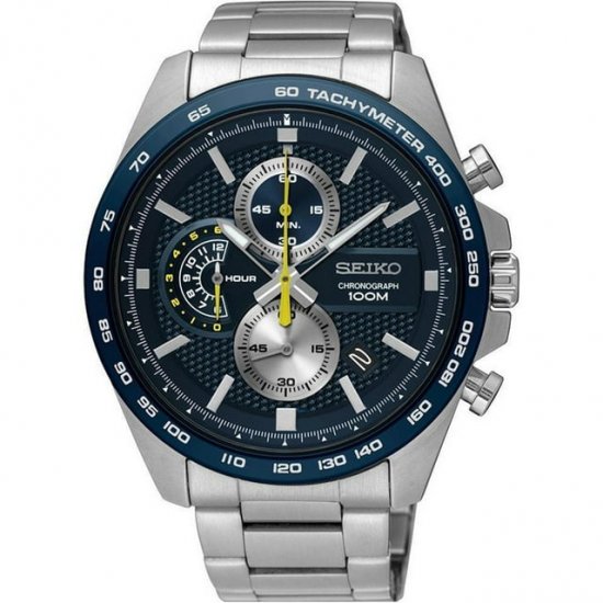 SEIKO SSB259P1,Men\'s chronograph,stainless case and bracelet,date,100m WR,SSB259