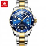 OLEVS Automatic Men's Watch Automatic Winding Watch Waterproof Mechanical Date Two Tone Stainless Steel Fashion Casual Watch