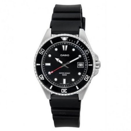 Casio Standard Analog Resin Strap Black Dial Quartz MDV-10-1A1 Men's Watch