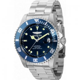 Invicta Invicta Pro Diver Stainless Steel Blue Dial Automatic Divers 36972 200M Mens Watch, Black